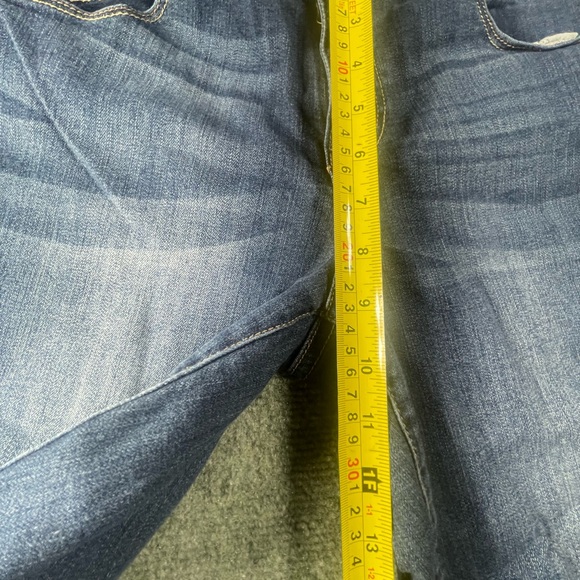 1822 Denim Blue Skinny Jeans with Button-Hem Detail - Picture 5 of 10